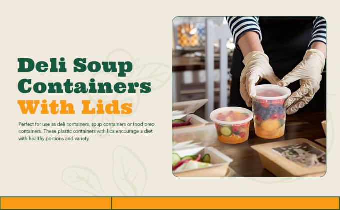 Pojemniki z kubkami Deli, pojemniki do jedzenia, pojemniki do zamrażarki do żywności, mikrofalówki, zmywarka naczynia bezpieczne, przyjazne dla środowiska 2