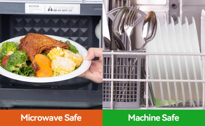 Białe talerze z tworzyw sztucznych, 9 cali 3 komory 150 opakowań Materiał klasy spożywczej 1