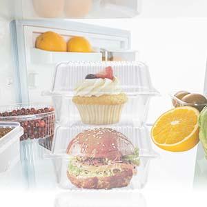 6 Cheesecake Wedge Containers Plastic Clear