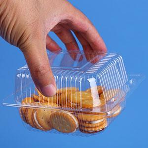 Pojemnik na żywność z kwadratowym zawieszeniem, plastikowe pojemniki na wywiezienie, jednorazowe pojemniki na sałatki, makaron 4