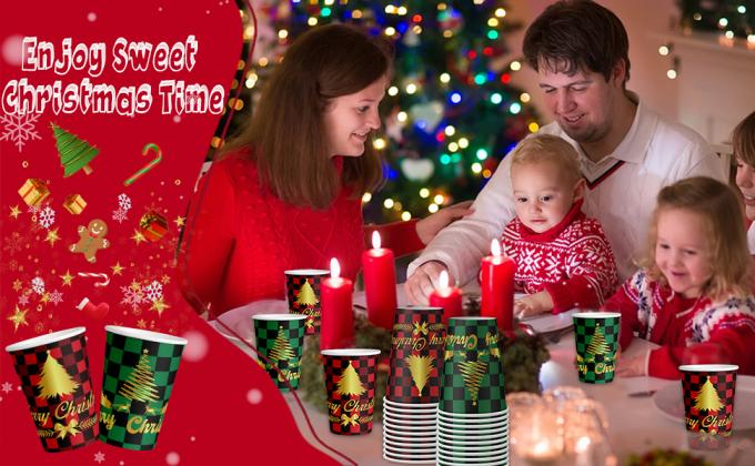Christmas Paper Cups Disposable Coffee Cups
