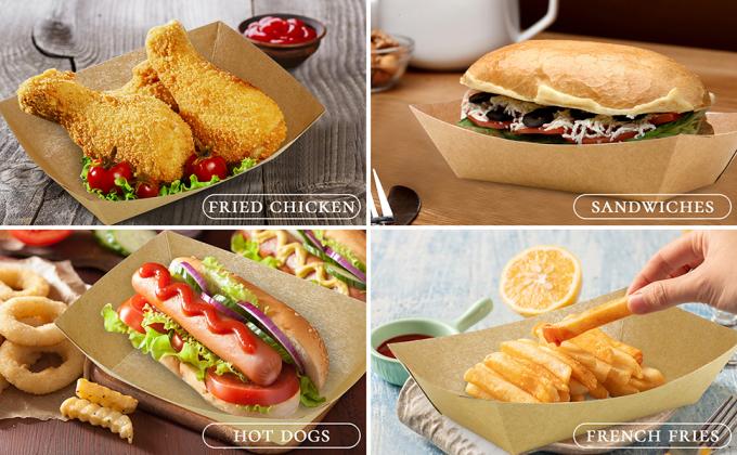 nacho boats paper taco boats disposable food tray popcorn boats