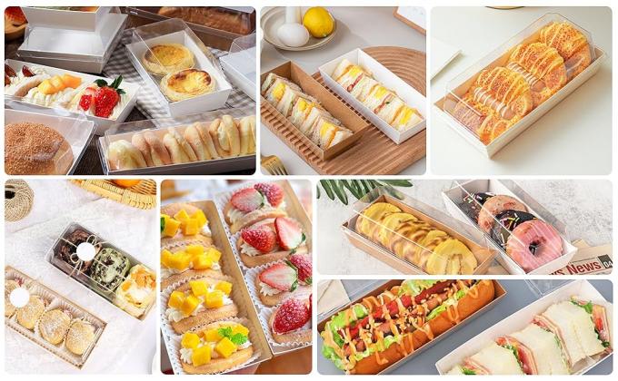 Paper Charcuterie Boxes with Clear Lids