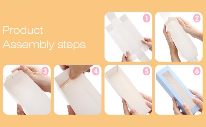 Macaron Boxes, Macaron Gift Box for 6, Macaron Packaging Boxes with Clear Window