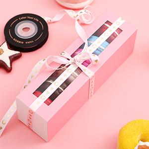 Macaron Boxes, Macaron Gift Box for 6, Macaron Packaging Boxes with Clear Window