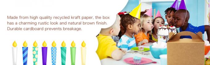 Brązowe pudełka z cukierkami Deser / przysmaki / Gable / Kraft Party Favorite Box, popcorn, zabawki, baby showers, urodziny 1