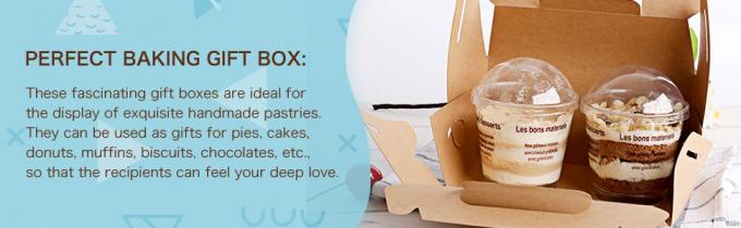 Brązowe pudełka z cukierkami Deser / przysmaki / Gable / Kraft Party Favorite Box, popcorn, zabawki, baby showers, urodziny 2