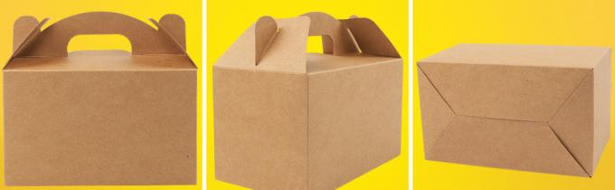 Brązowe pudełka z cukierkami Deser / przysmaki / Gable / Kraft Party Favorite Box, popcorn, zabawki, baby showers, urodziny 3