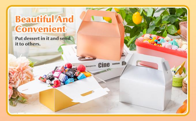 Pudełka z cukierkami, małe prezenty, pudełka z uchwytem, pudełka z deserami. 4