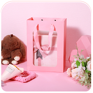 Torby z oknem 10x7x5 Torby prezentów na Dzień Matki propozycja cukierki prezent, imprezowe opakowanie prezentów 9