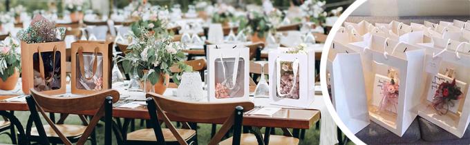 Torby z oknem 10x7x5 Torby prezentów na Dzień Matki propozycja cukierki prezent, imprezowe opakowanie prezentów 1