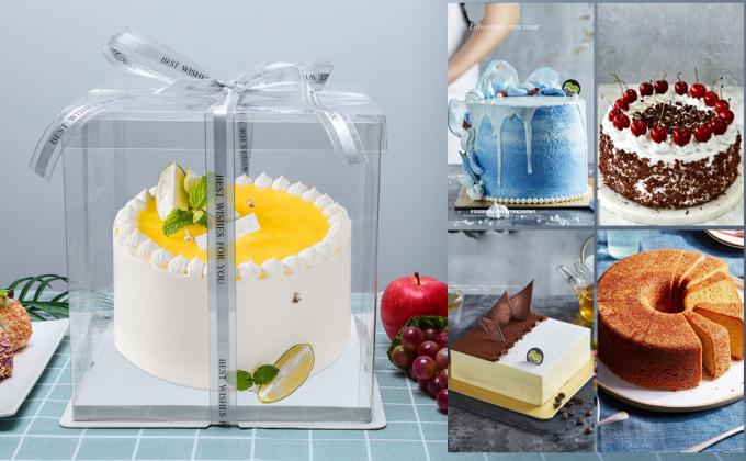 Pudełka do pakowania ciast Wysokie pudełka do ciast z pokrywką i wstążką 148ft Wysokie pudełka do ciast dla ciast dla 4-calowej podwójnej warstwy 12