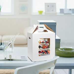 Wysokie pudełka do ciast 4 Paczka 12x12x14 Pudełka do ciast 12 cali - Jednorazowy duży pojemnik do przewozu ciast 7