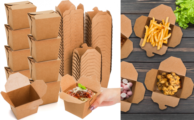 DEAYOU 100 Pack Mini Takeout Boxes Paper