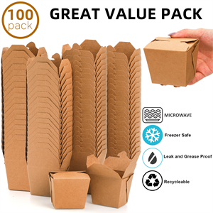 DEAYOU 100 Pack Mini Takeout Boxes Paper