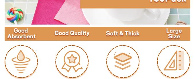 Serwetki 2 warstwy niebielone serwetki brązowe serwetki miękkie jednorazowe serwetki do kuchni, imprezy, ślubu, kolacji 0