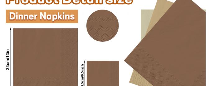 Serwetki 2 warstwy niebielone serwetki brązowe serwetki miękkie jednorazowe serwetki do kuchni, imprezy, ślubu, kolacji 2
