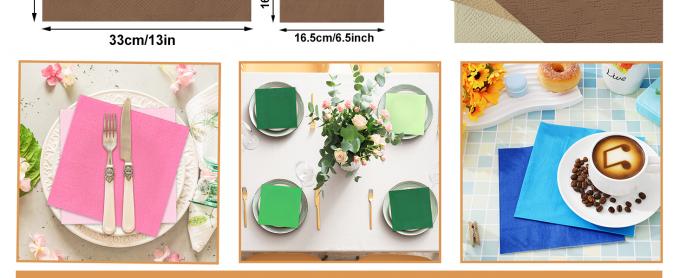 Serwetki 2 warstwy niebielone serwetki brązowe serwetki miękkie jednorazowe serwetki do kuchni, imprezy, ślubu, kolacji 3