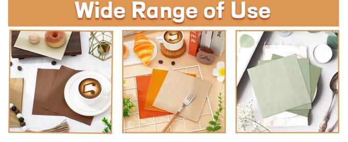 Serwetki 2 warstwy niebielone serwetki brązowe serwetki miękkie jednorazowe serwetki do kuchni, imprezy, ślubu, kolacji 4