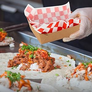 Deli Paper Sheets (500 Count) 12-Inch Red Checkered Square Sandwich Wrapping Paper Grease Resistant