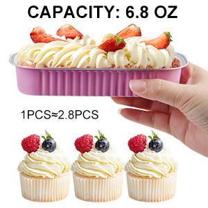 Pansy z pokrywkami z folii aluminiowej Mini Pansy do ciastek, prostokątne puszki do piekarni pojemniki do chleba z ciastkami 4