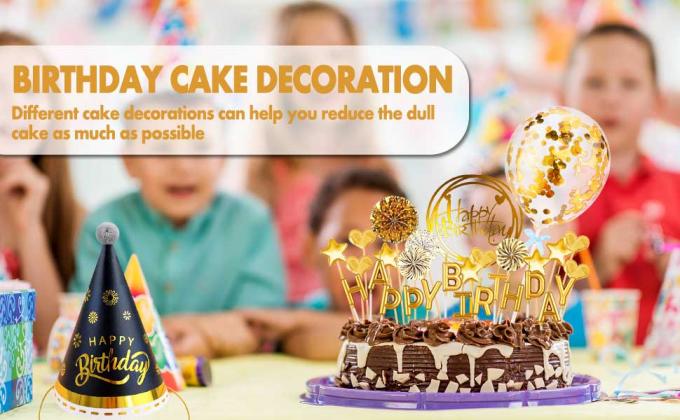 Urodzinowy zestaw ciastek z napisem "Happy Birthday Cupcake Topper" 0