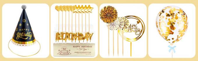 Urodzinowy zestaw ciastek z napisem "Happy Birthday Cupcake Topper" 1