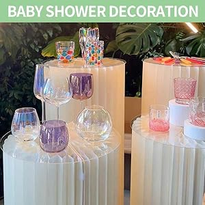 white pedestal stand