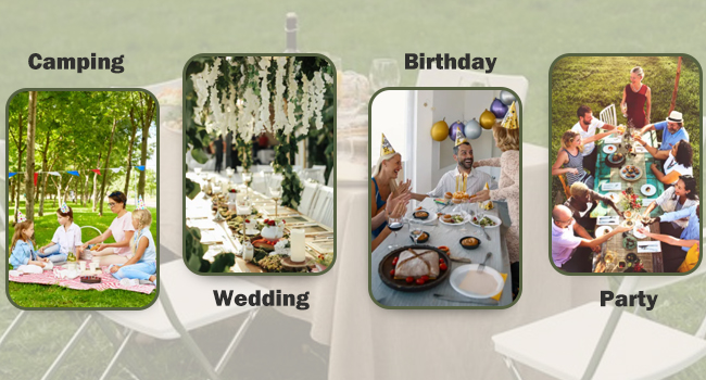 Kompostowalne obrusy stołowe do stawek prostokątnych 73'X104' Obrusy stołowe na zewnątrz, imprezy, pikniki, ślubne zielone 8