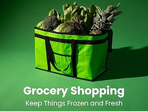 Wyposażone worki do dostaw żywności, XXXL Wyposażone wielokrotnie używalne chłodniczki spożywcze/worki grzewcze, worki do zakupów/podróży/przewozów 4