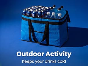 Wyposażone worki do dostaw żywności, XXXL Wyposażone wielokrotnie używalne chłodniczki spożywcze/worki grzewcze, worki do zakupów/podróży/przewozów 6