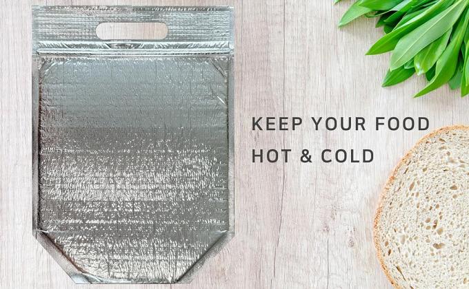 izolowany worek do lunchu z zamkiem i uchwytem, wielokrotnie używalne torby chłodnie i cieplne, torebka chłodniejsza, gorąca i zimna, idealna do kanapki 0