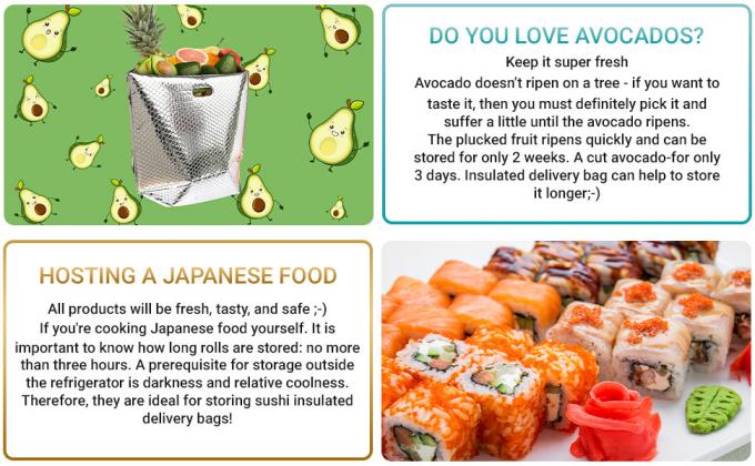 APQ Insulated Thermal Bubble Bags with Hand Hole Product Packaging Hot Cold Delivery Bag Keep Hot   