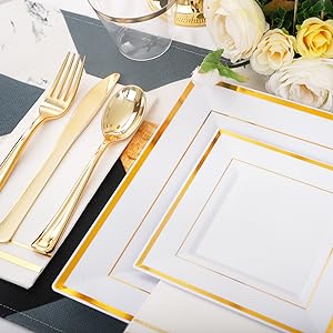 Gold Plastic Plates