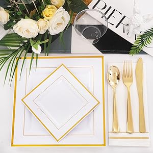 Gold Plastic Plates
