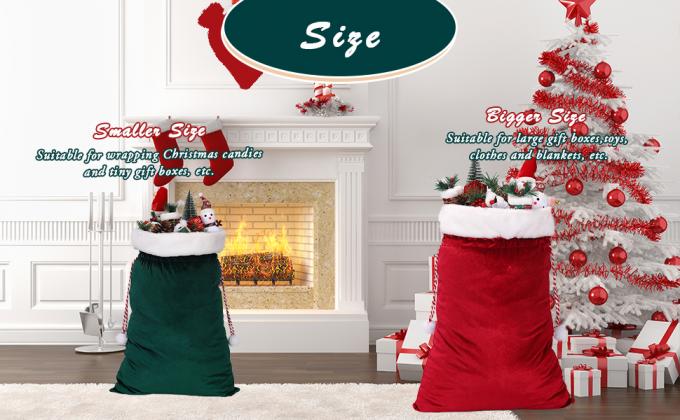 wine red santa sacks