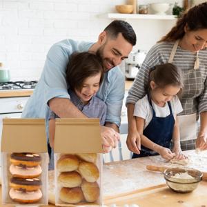 treat bags bakery bags with window bakery bread candy bags cookie bags for packaging brown kraft bag