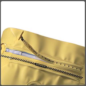 Złota folia aluminiowa o wysokiej barierze płaski dno stojące ziarna kawy worki do przechowywania, wielokrotnie używalny zamykacz boczny 3