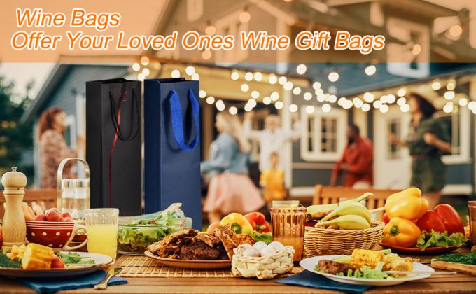 Winiarskie torebki z rękawami, papierowe torebki z winem z przejrzystym oknem 3