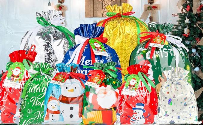 Gift Bags Christmas Assorted Sizes Bulk
