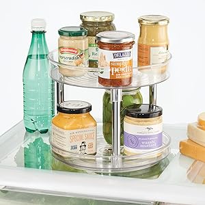 Lazy Susan Spinners - Rotating Fridge Storage Organizers