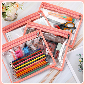 Zamknięte torebki ołówki torebki makijażu PVC torebki koperty foldery przechowywanie wielofunkcyjne torebki plik dokumentów organizować 1