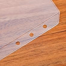 A6 Size 6-Holes Zipperless Binder Pockets