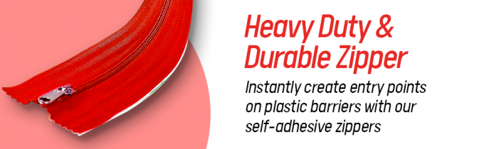  Peel and Stick Zipper - Self-adhesive, easy-to-use zipper