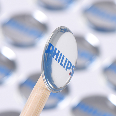 Epoksy żywica Jasne naklejki kopułowe 3D Drukowanie Epoksy żywica Etykiety okrągłe 3d Jasne odznaki rolki lodówki logo naklejki żywica 1