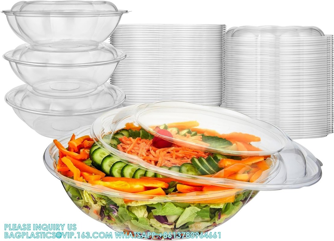 Clear Plastic Salad Bowls with Lids